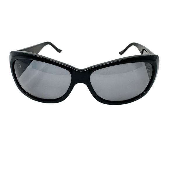 Judith Leiber vintage black red rhinestone Kabuki mask sunglasses w/ case - Picture 4 of 11